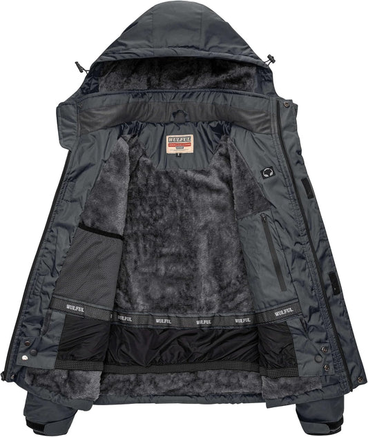 Men'S Waterproof Ski Jacket Warm Winter Snow Coat Mountain Windbreaker